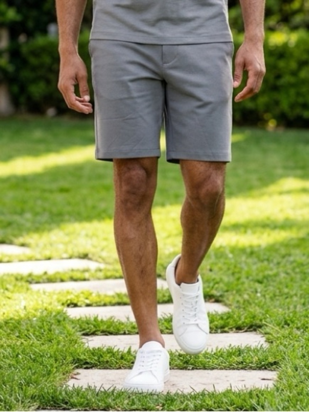 NWT SWET TAILOR Men’s 8” Gray Chino Short Regular Fit - Size 32
